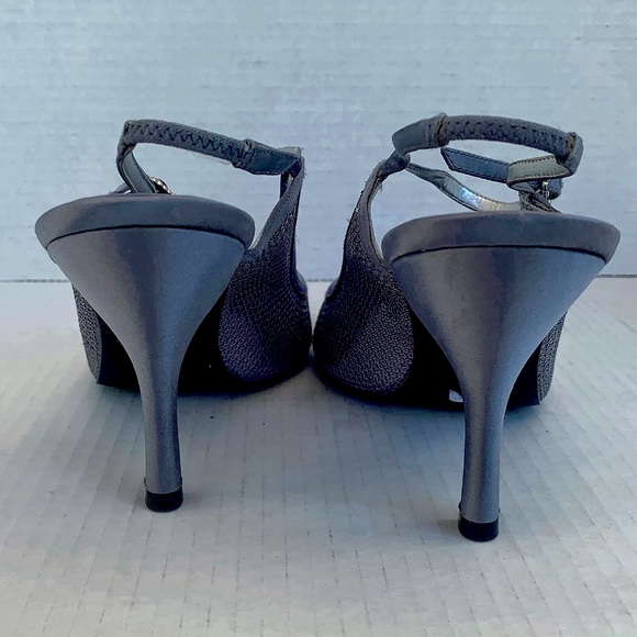 Naturalizer Silver Sequins Slingback Sandals - Picture 8 of 11